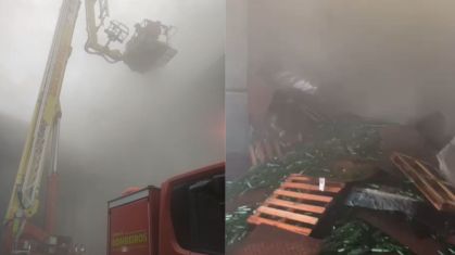 Incêndio em fábrica de vidros no Rio já dura mais de 10 horas