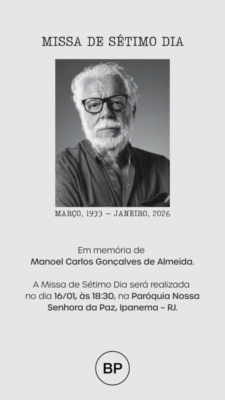 Missa de sétimo dia de Manoel Carlos homenageia legado do autor
