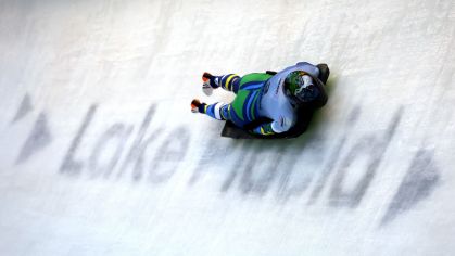 Nicole Silveira compete no skeleton da Olimpíada de Inverno em Milão-Cortina
