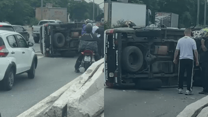 Viatura da Polícia Civil capota em escolta e deixa policiais feridos em São Paulo