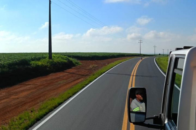 Rodovia pr-364 em Goioxim recebe melhorias com reperfilagem e nova sinalização
