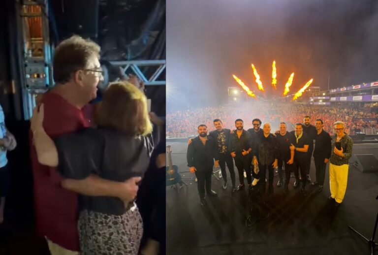 Ratinho dança com a esposa ao som de Gipsy Kings no litoral