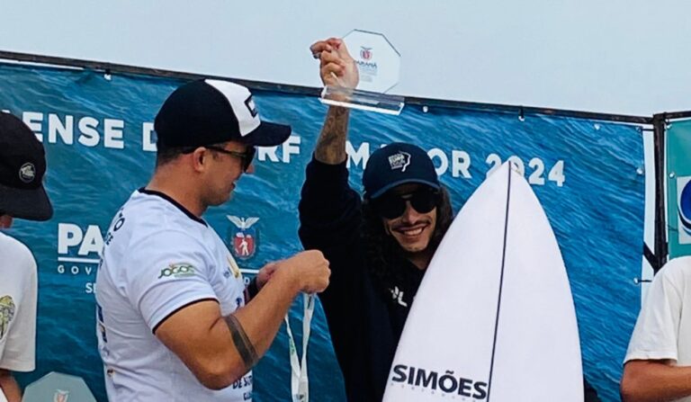 Surfista Aminandes Pamplona transforma Matinhos em seu lar no mar