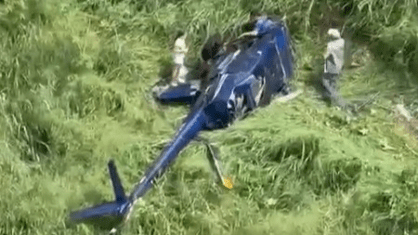 Piloto é preso por falta de habilitação após queda de helicóptero na Paraíba