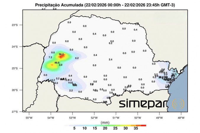 Paraná registra chuvas intensas e previsão aponta pancadas isoladas para a semana