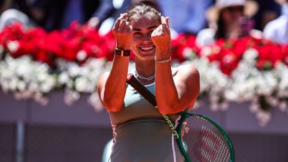 Sabalenka vira para manter defesa no Madrid Open