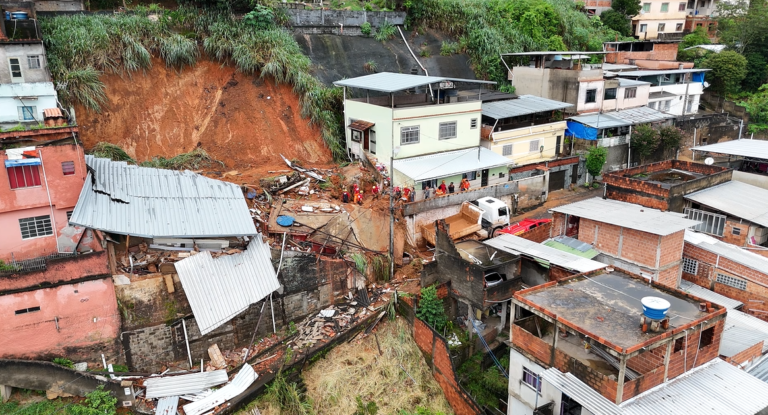Minas gerais lidera ocupação urbana em áreas de risco de deslizamentos