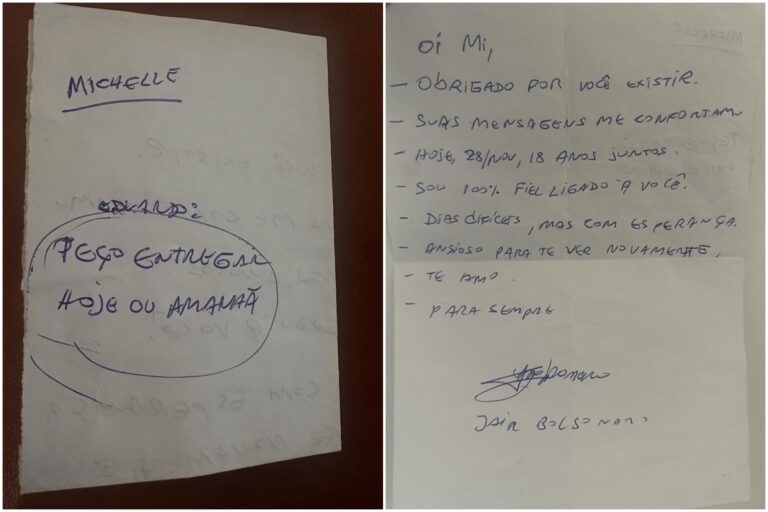 michelle divulga carta de amor escrita por Jair Bolsonaro na prisão
