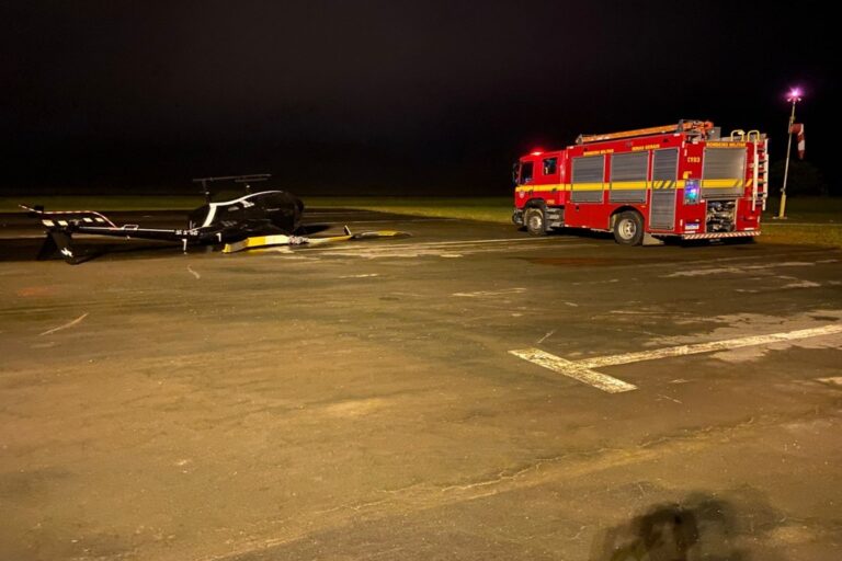 Helicóptero cai ao tentar decolar em Caxambu, Minas Gerais