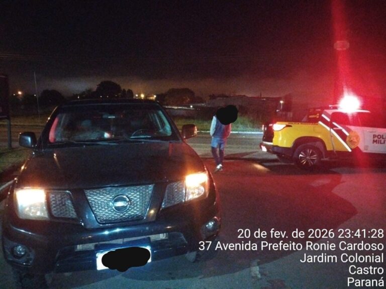 Pedestre sofre atropelamento na PR-340 em Castro