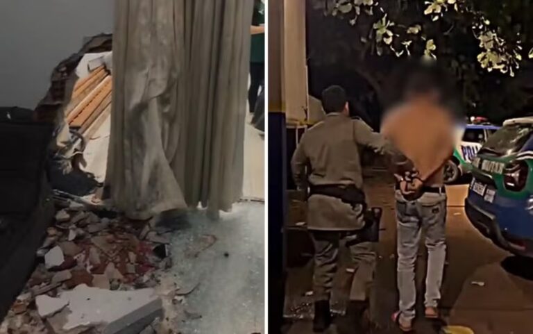 Jovem em Goiás se desespera após padrasto ameaçar mãe com faca
