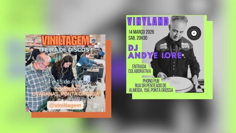 Feira de vinil e cultura vintage agita Ponta Grossa em março