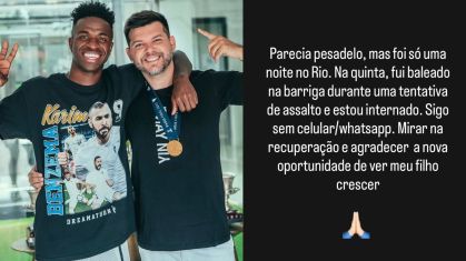 Assessor de Vini Jr. é baleado em tentativa de assalto no Rio de Janeiro