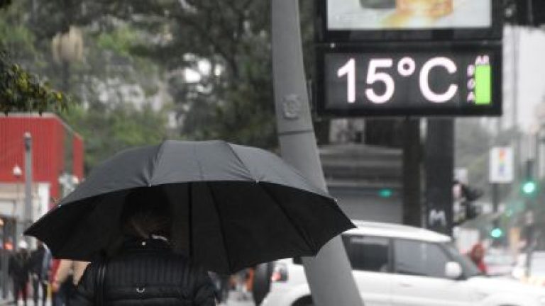 Defesa Civil alerta para pancadas de chuva e ventos em São Paulo