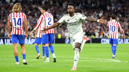 Vini Jr destaca-se com dois gols na vitória do Real Madrid sobre Atlético de Madrid