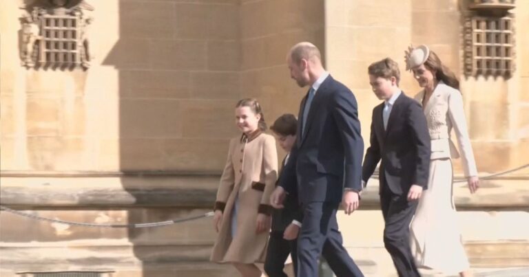 Família real britânica mantém tradição de Páscoa em Windsor apesar da ausência de Andrew