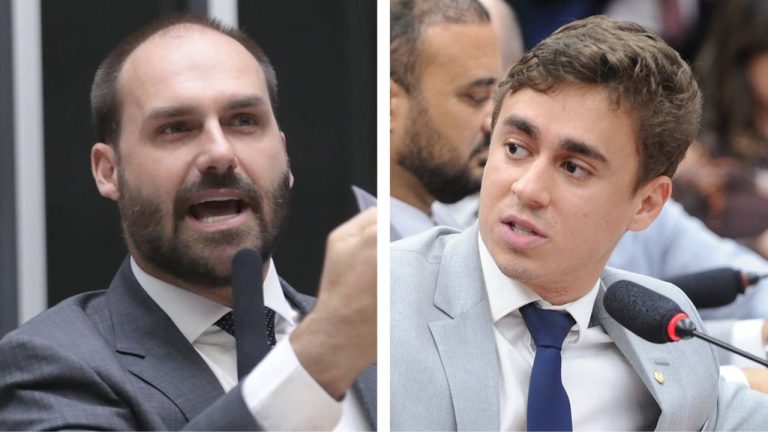 Eduardo Bolsonaro e Nikolas Ferreira intensificam conflito público na extrema-direita