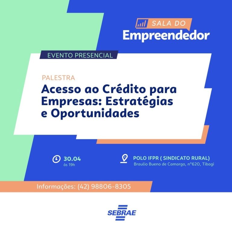 Sala do empreendedor promove palestra sobre acesso ao crédito para empresas em Tibagi