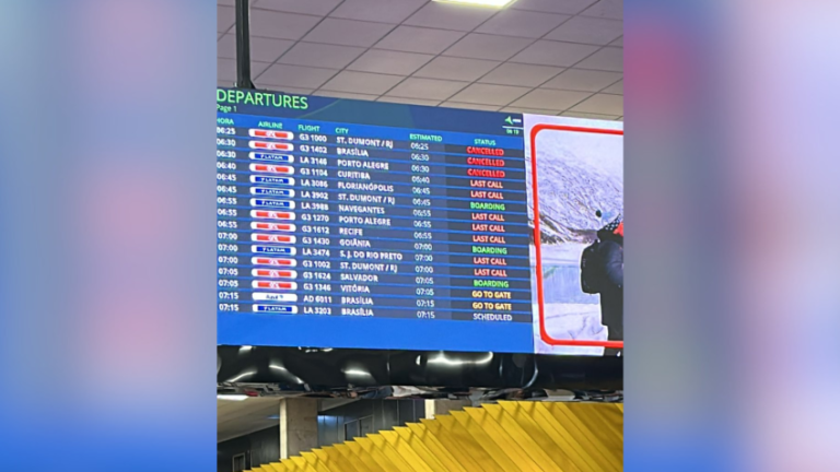 Voos cancelados no aeroporto de Congonhas após pane elétrica na torre de controle