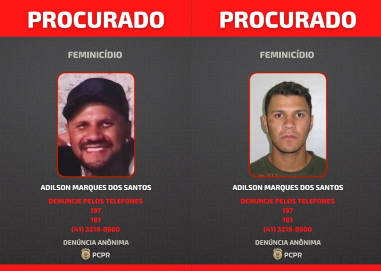 Homem procurado por matar ex em bar de Curitiba gera alerta às autoridades