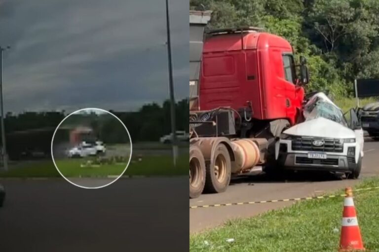 Criança morre após carro ser arrastado por caminhão na br-277 no Paraná