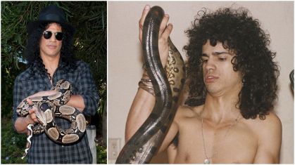 Slash demonstra fascínio por cobras em visita histórica ao Instituto Butantan