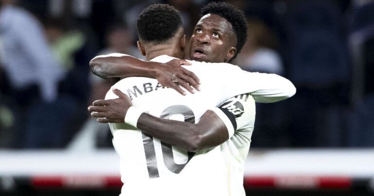 Vini Jr. e Mbappé impulsionam vitória do Real Madrid pela LaLiga