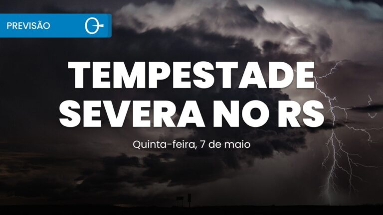 Ciclone extratropical intensifica tempestades severas no Sul em 7 de maio de 2026