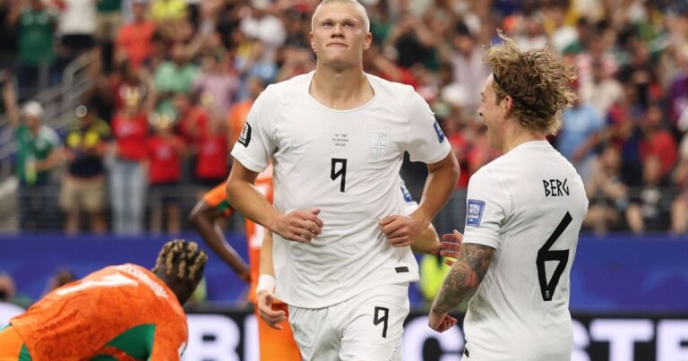 Haaland vê chances pequenas da Noruega contra o Brasil