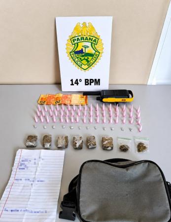 PMPR prende suspeito por tráfico de drogas em Medianeira