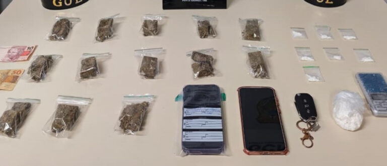 Polícia prende casal em flagrante por tráfico de drogas em Ponta Grossa