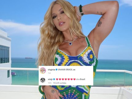 Web reage após Vini Jr deixar comentário em post de Virginia