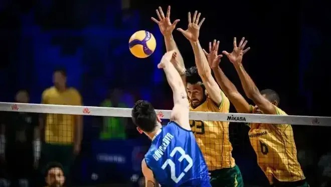 Brasil perde para Itália e segue sem vencer na VNL masculina