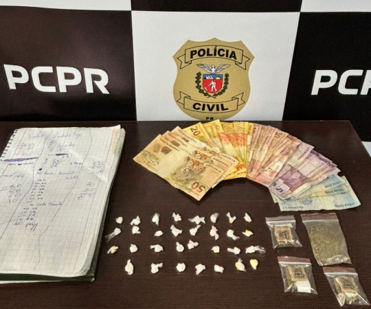 PCPR prende homem e adolescente por tráfico e corrupção em Fazenda Rio Grande