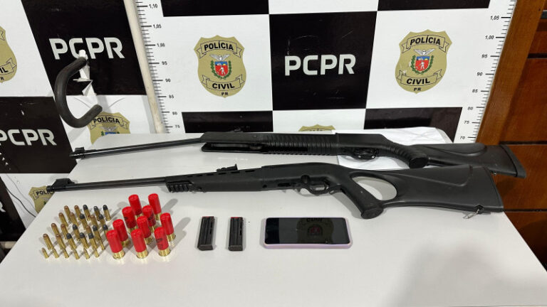 Polícia Civil prende dois homens por posse ilegal de arma em Irati