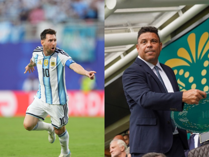 Ronaldo reconhece mérito de Messi ao ultrapassá-lo em gols de Copa