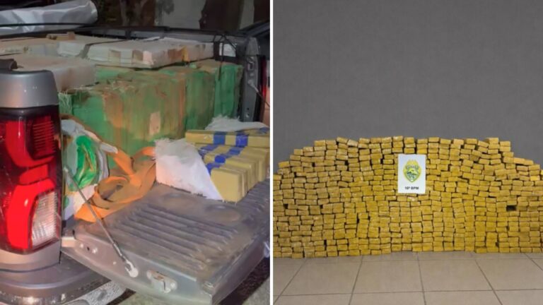 Carros com internet por satélite e contradições desencadeiam apreensão de meia tonelada de maconha no Paraná