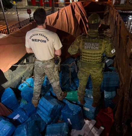 PMPR apreende 1,5 tonelada de maconha em operação integrada