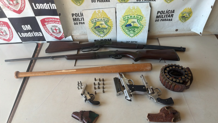 Polícia militar prende homem por posse irregular de armas em Londrina