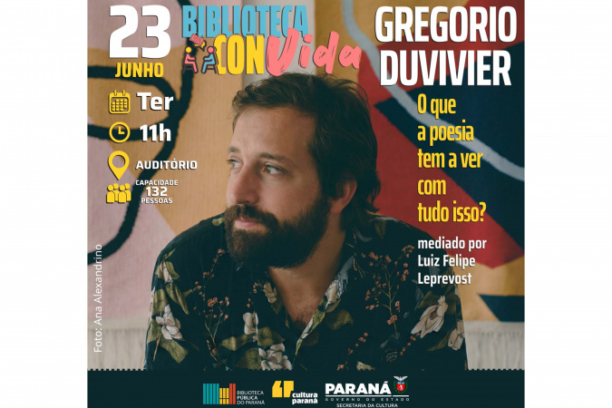 Gregorio Duvivier debate poesia na Biblioteca ConVida