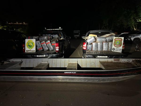 PMPR apreende 1,6 tonelada de maconha em operações de fronteira