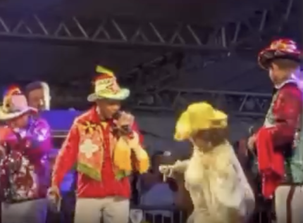 Alcione cai durante show no Maranhão e é amparada pela produção