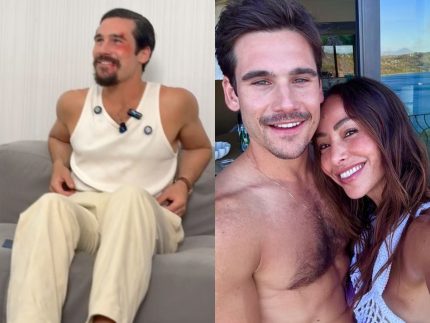 Nicolas Prattes se derrete por bebê com Sabrina Sato