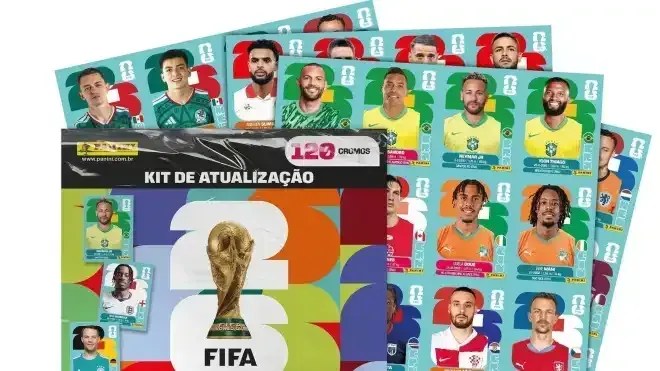 Kit de atualização do álbum da Copa 2026 chega com 118 novos jogadores
