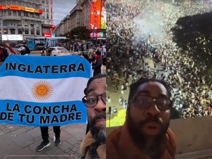 Lázaro Ramos acompanha festa argentina em Buenos Aires