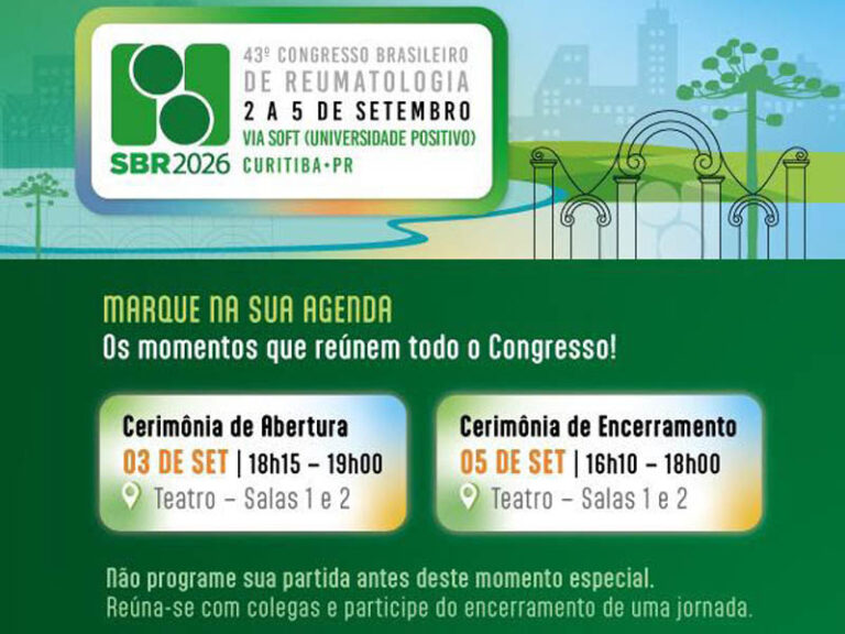 Curitiba sedia 43º Congresso Brasileiro de Reumatologia
