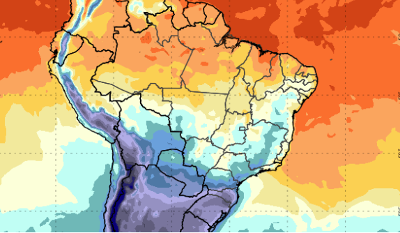 Frente fria avança no Sul com geadas e temperaturas abaixo de 14°C