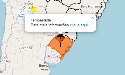 Temporais retornam ao Sul com risco de granizo e ventos fortes