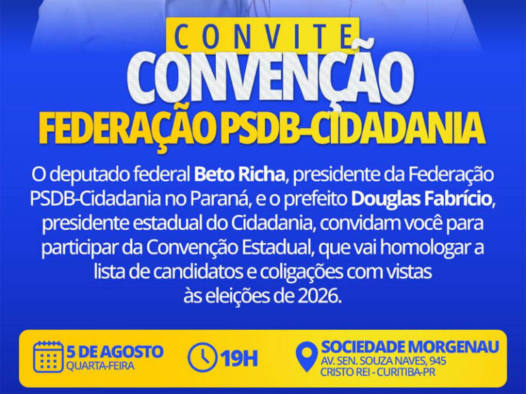 Federação PSDB-Cidadania realiza convenção em Curitiba