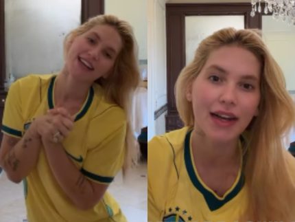 Virgínia leva filhas para assistir Brasil x Noruega no MetLife Stadium